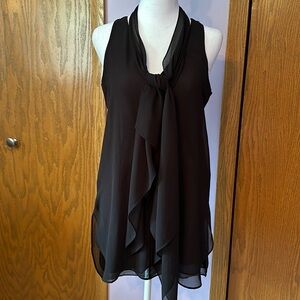 White House Black Market size extra small black top with attachable scarf.